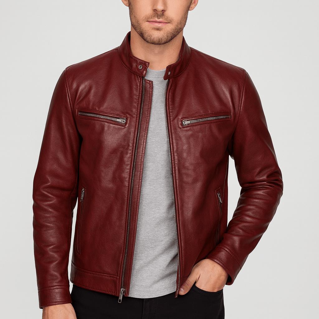 Stylowa, wygodna i ciepła skórzana kurtka męska – optymalne dopasowanie