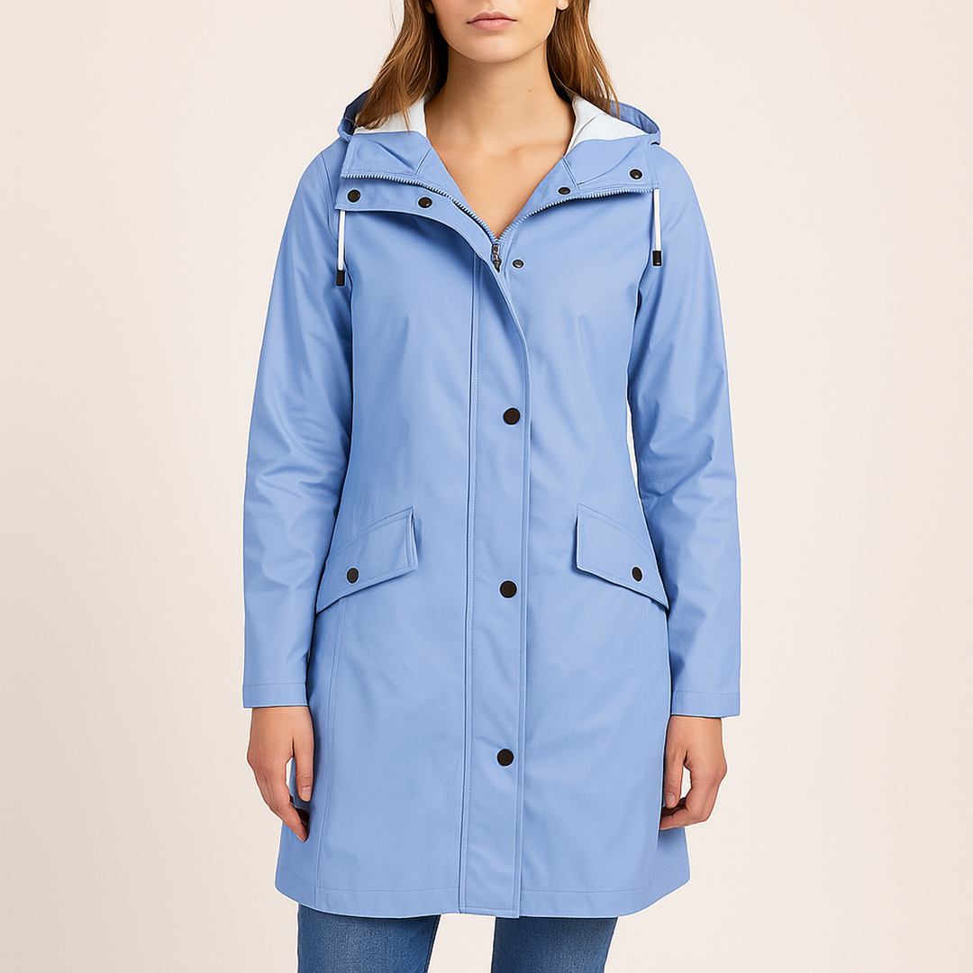 Stylowa Kurtka Przeciwdeszczowa Dla Kobiet | Długa