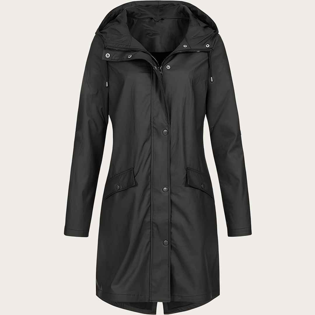 Stylowa Kurtka Przeciwdeszczowa Dla Kobiet | Długa