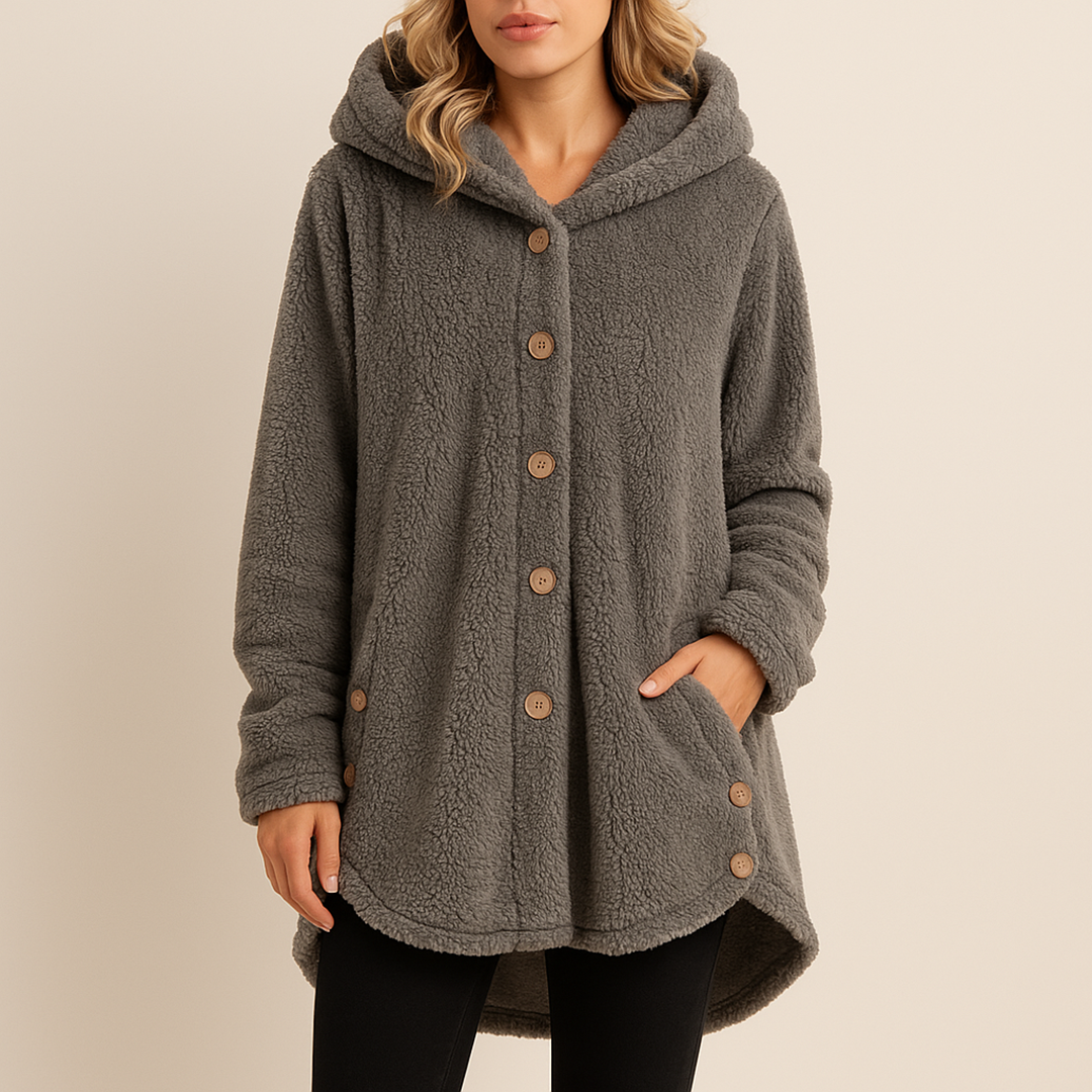 Stylowa Zimowa Kurtka Polarowa Dla Kobiet | Z Kapturem