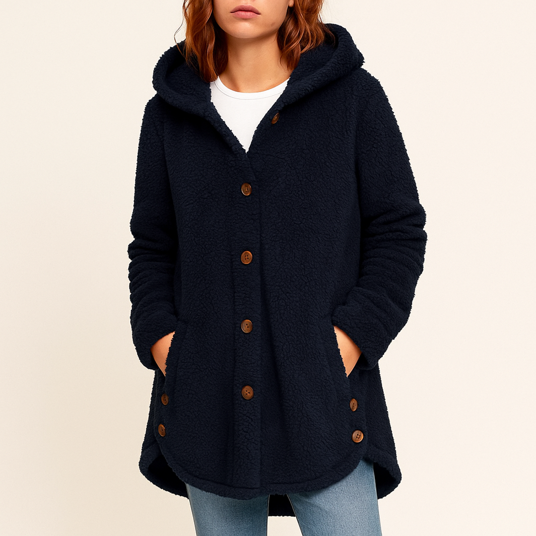 Stylowa Zimowa Kurtka Polarowa Dla Kobiet | Z Kapturem