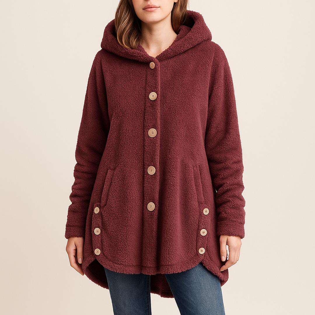 Stylowa Zimowa Kurtka Polarowa Dla Kobiet | Z Kapturem