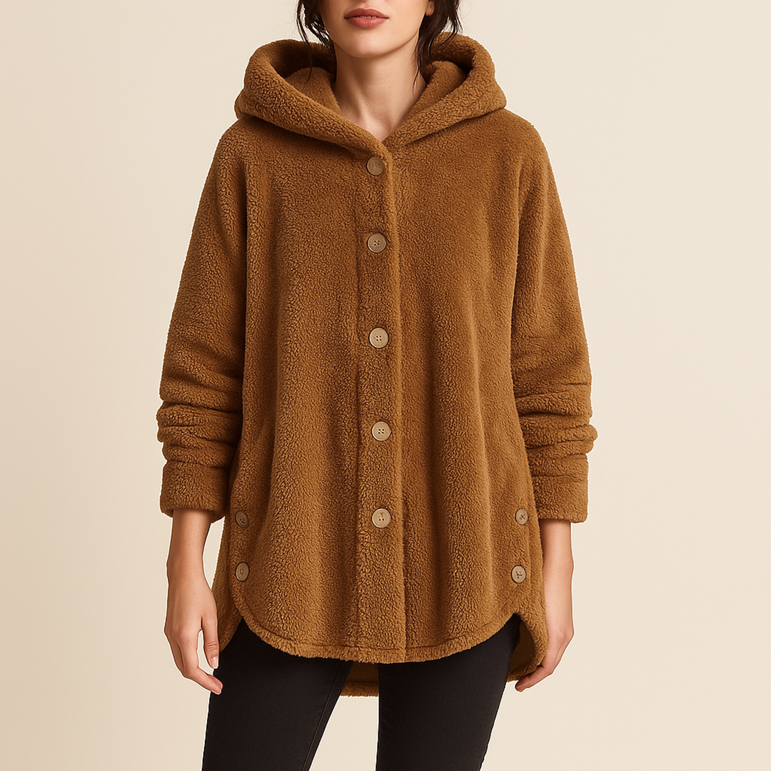 Stylowa Zimowa Kurtka Polarowa Dla Kobiet | Z Kapturem