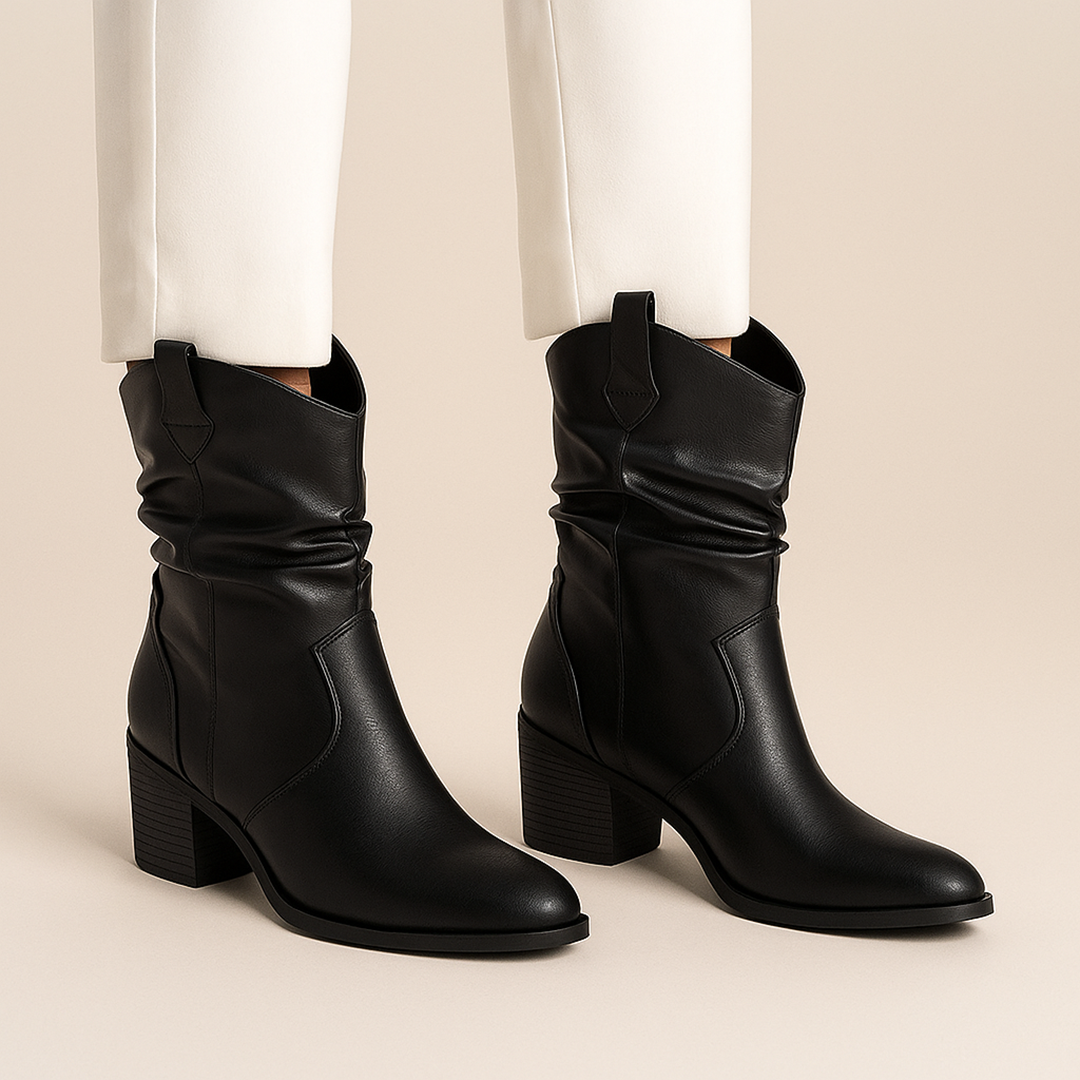 Stylowe Kozaki Kowbojskie Dla Kobiet | Niski Obcas