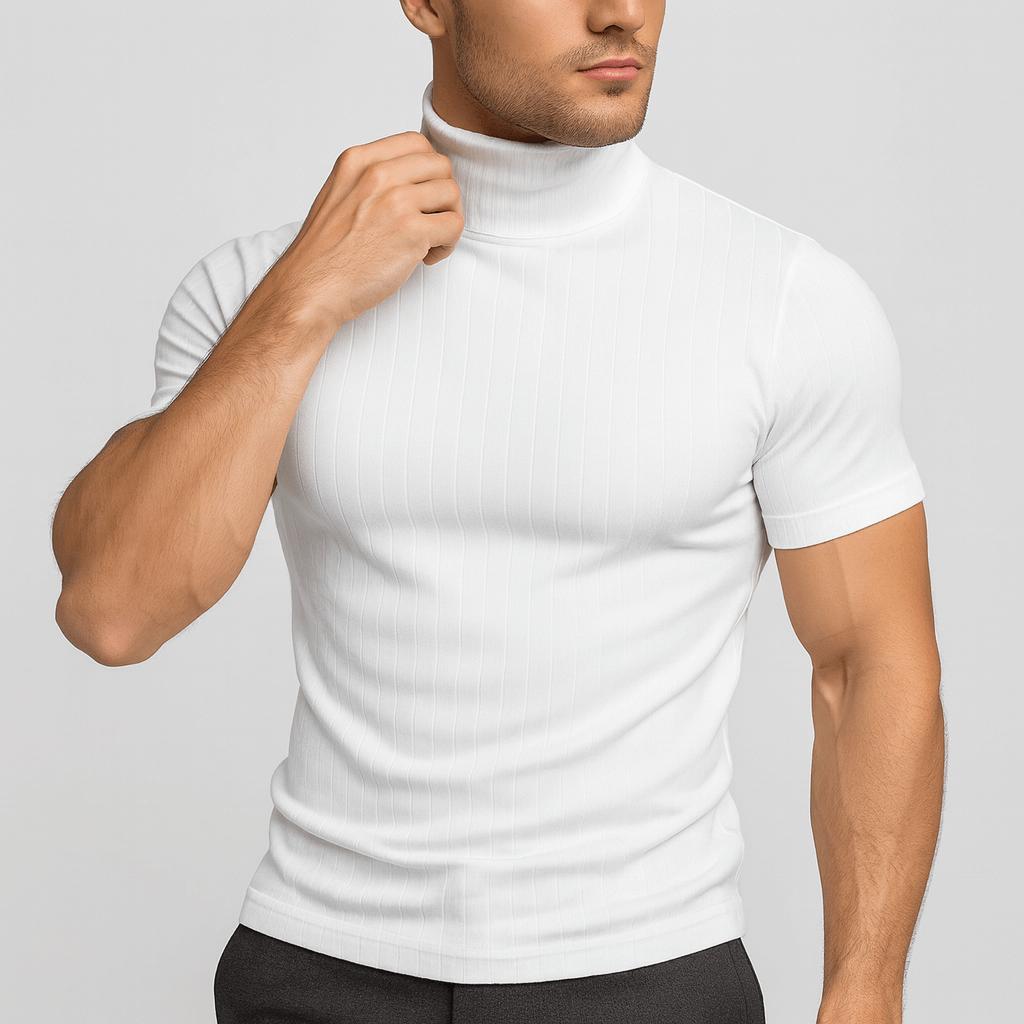 Stylowy golf z krótkim rękawem dla mężczyzn - nowoczesny komfort noszenia