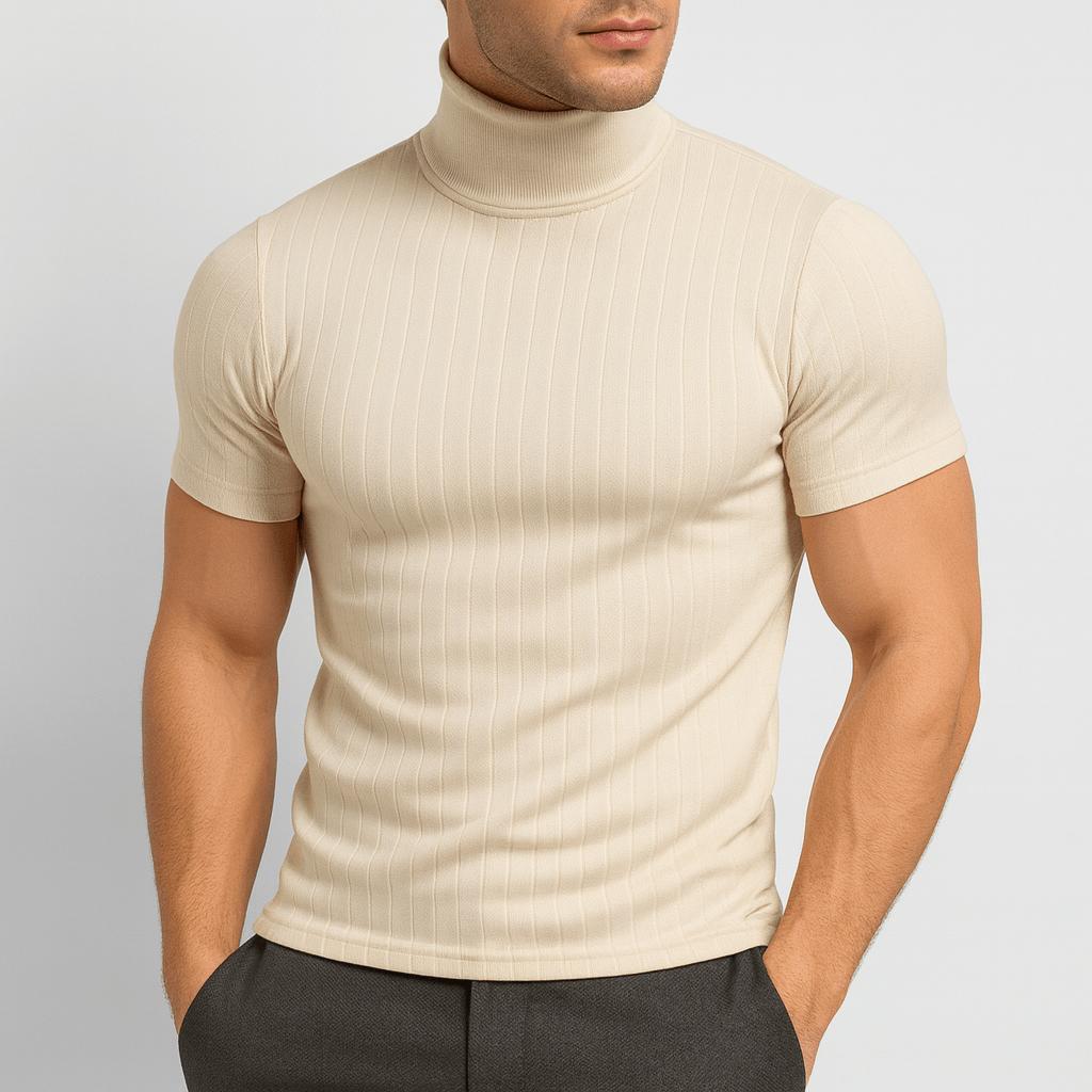 Stylowy golf z krótkim rękawem dla mężczyzn - nowoczesny komfort noszenia