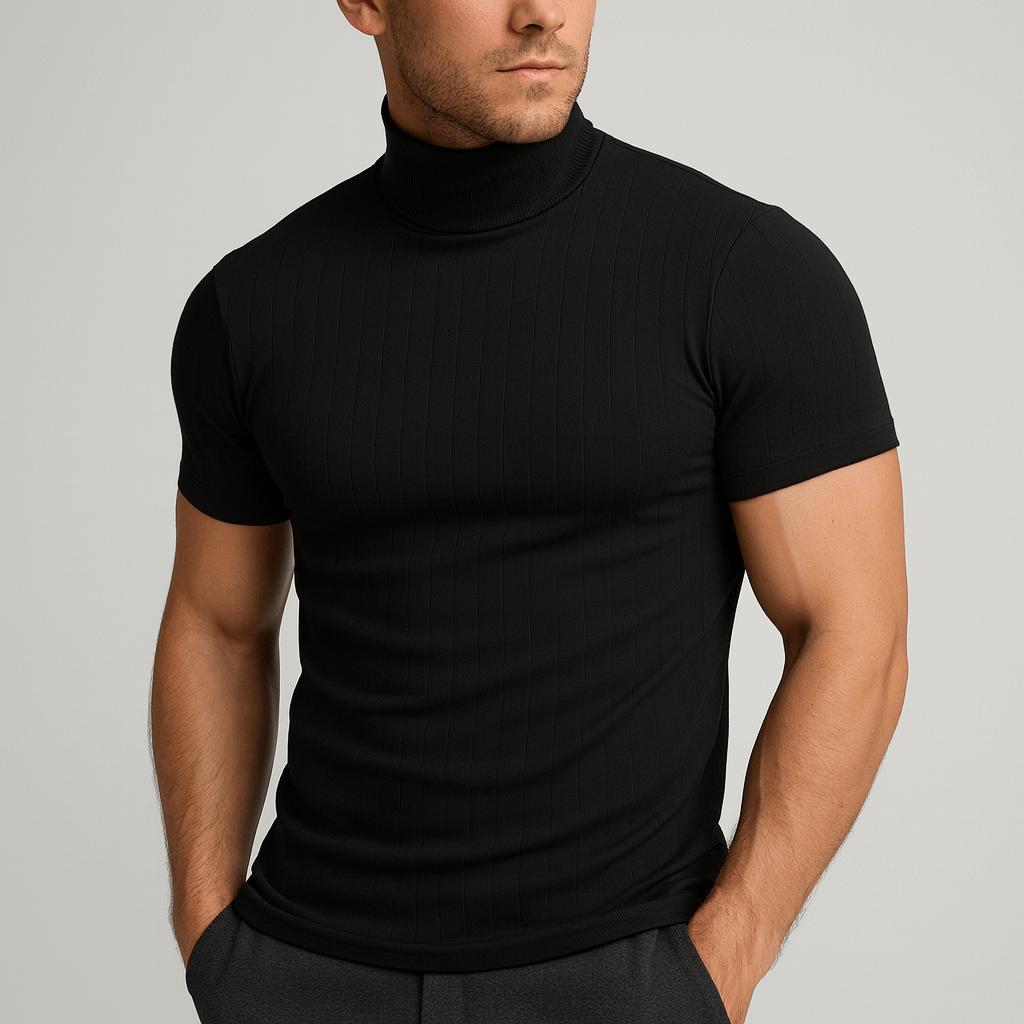Stylowy golf z krótkim rękawem dla mężczyzn - nowoczesny komfort noszenia