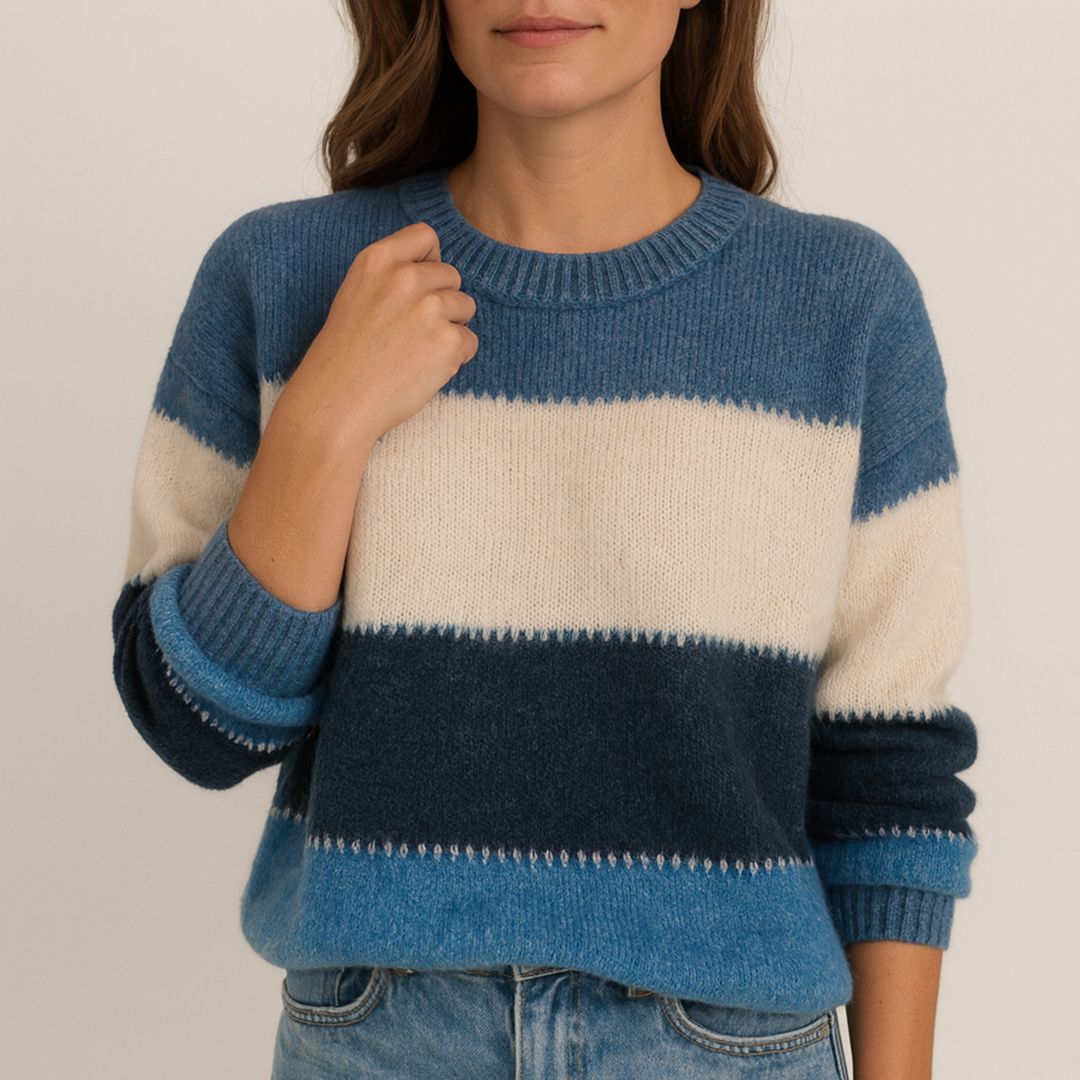 Długi Sweter Stylowy Damski | Dzianinowy