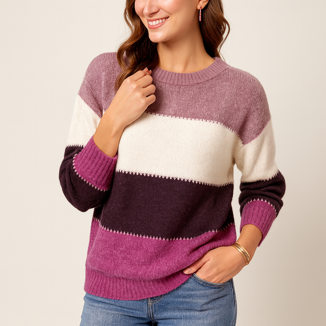 Długi Sweter Stylowy Damski | Dzianinowy