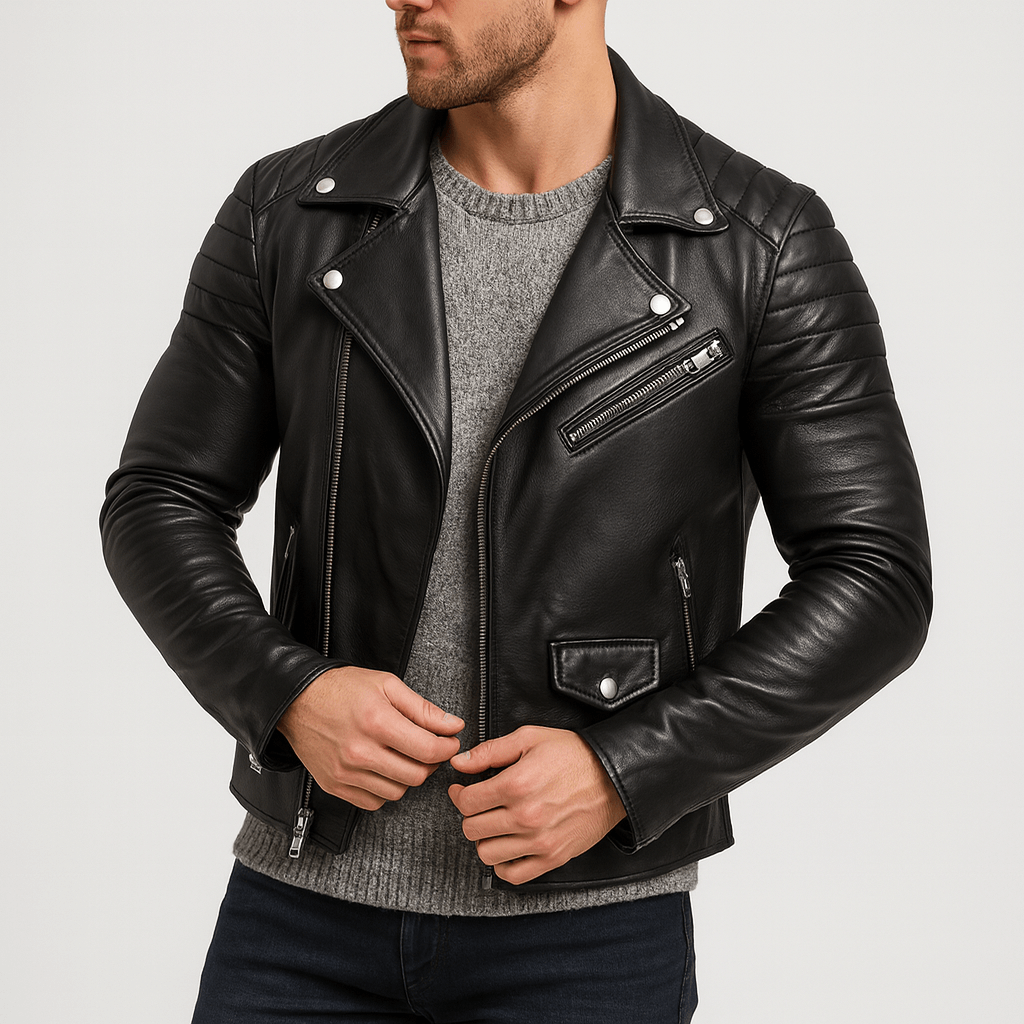 Uniwersalna kurtki skórzane dla mężczyzn - Stylowa odzież wierzchnia