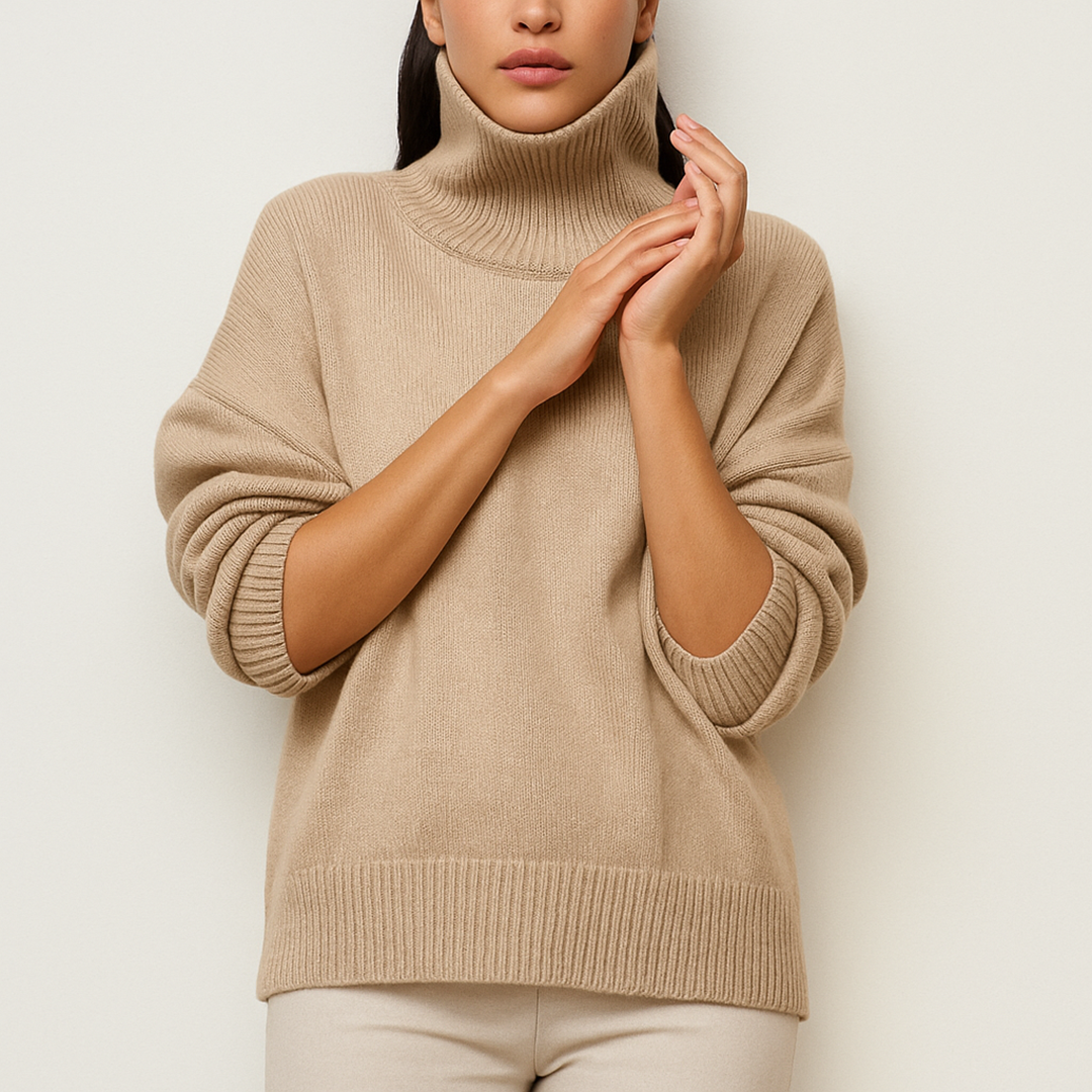 Damski Codzienny Golf Zimowy | Długi