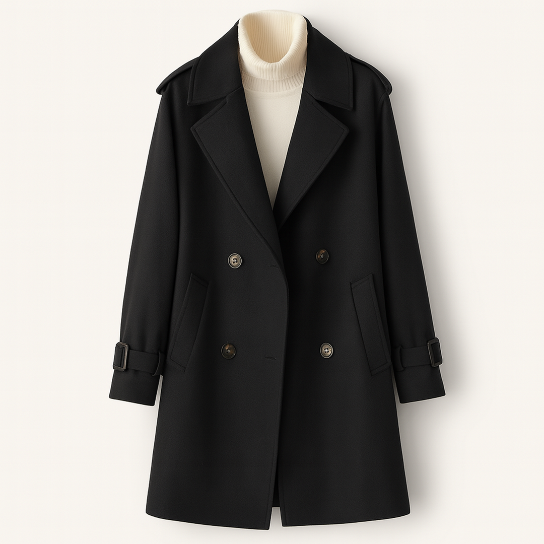 Codzienny Płaszcz Trencz Dla Kobiet | Dwurzędowy