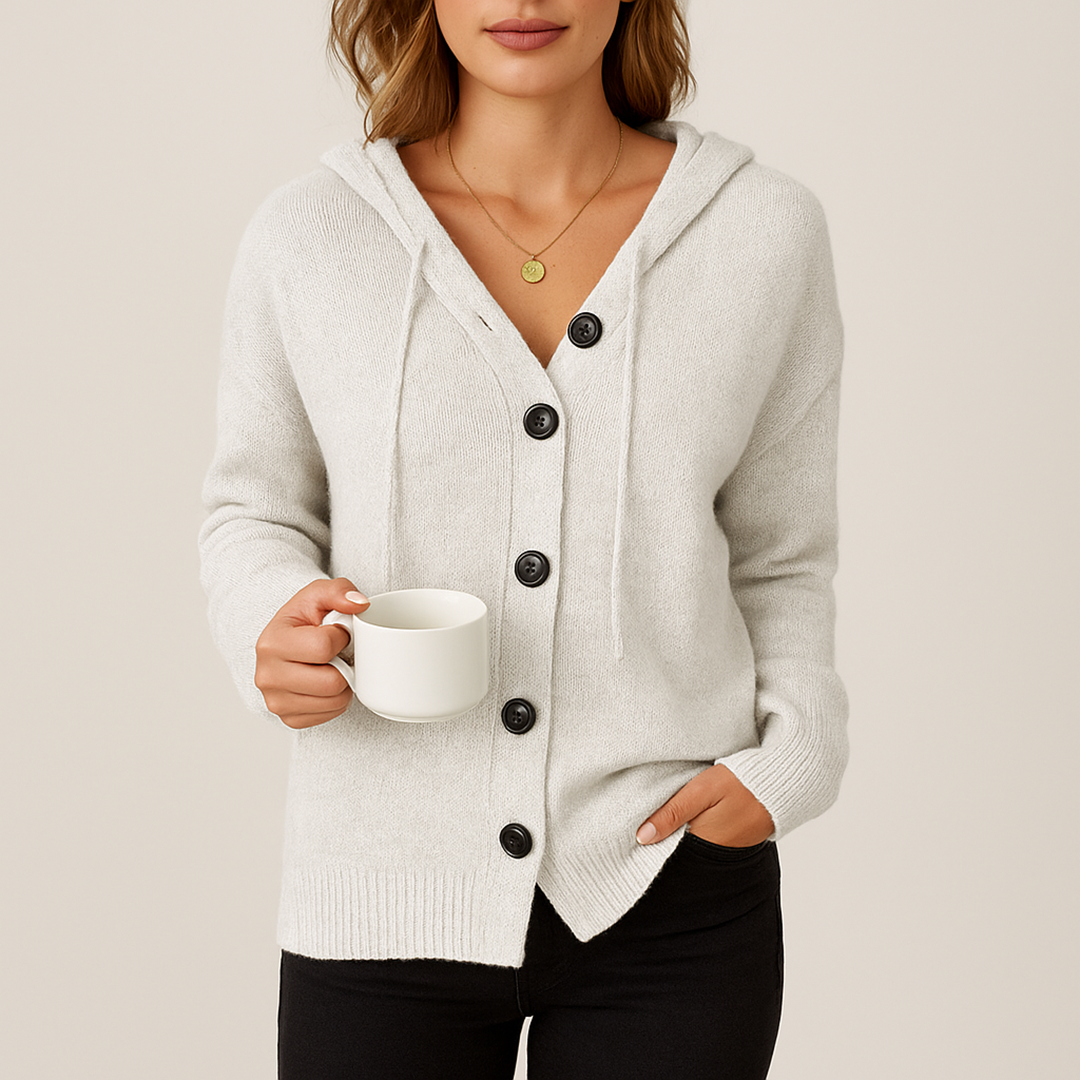 Damski Dzianinowy Kardigan | Na Guziki