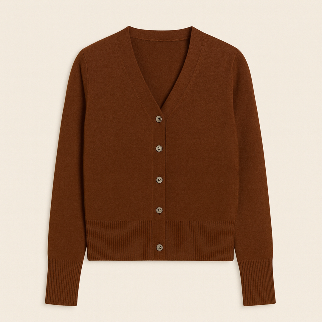 Damski Zimowy Kardigan Z Dekoltem W Serek | Codzienny