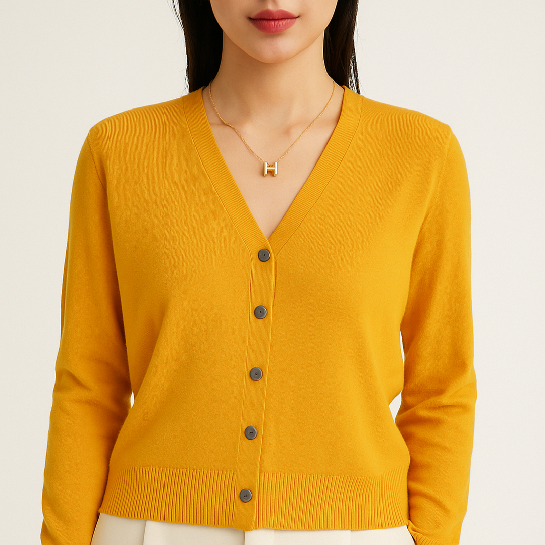 Damski Zimowy Kardigan Z Dekoltem W Serek | Codzienny