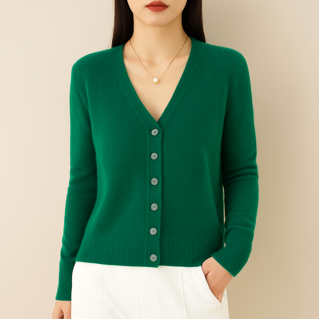 Damski Zimowy Kardigan Z Dekoltem W Serek | Codzienny