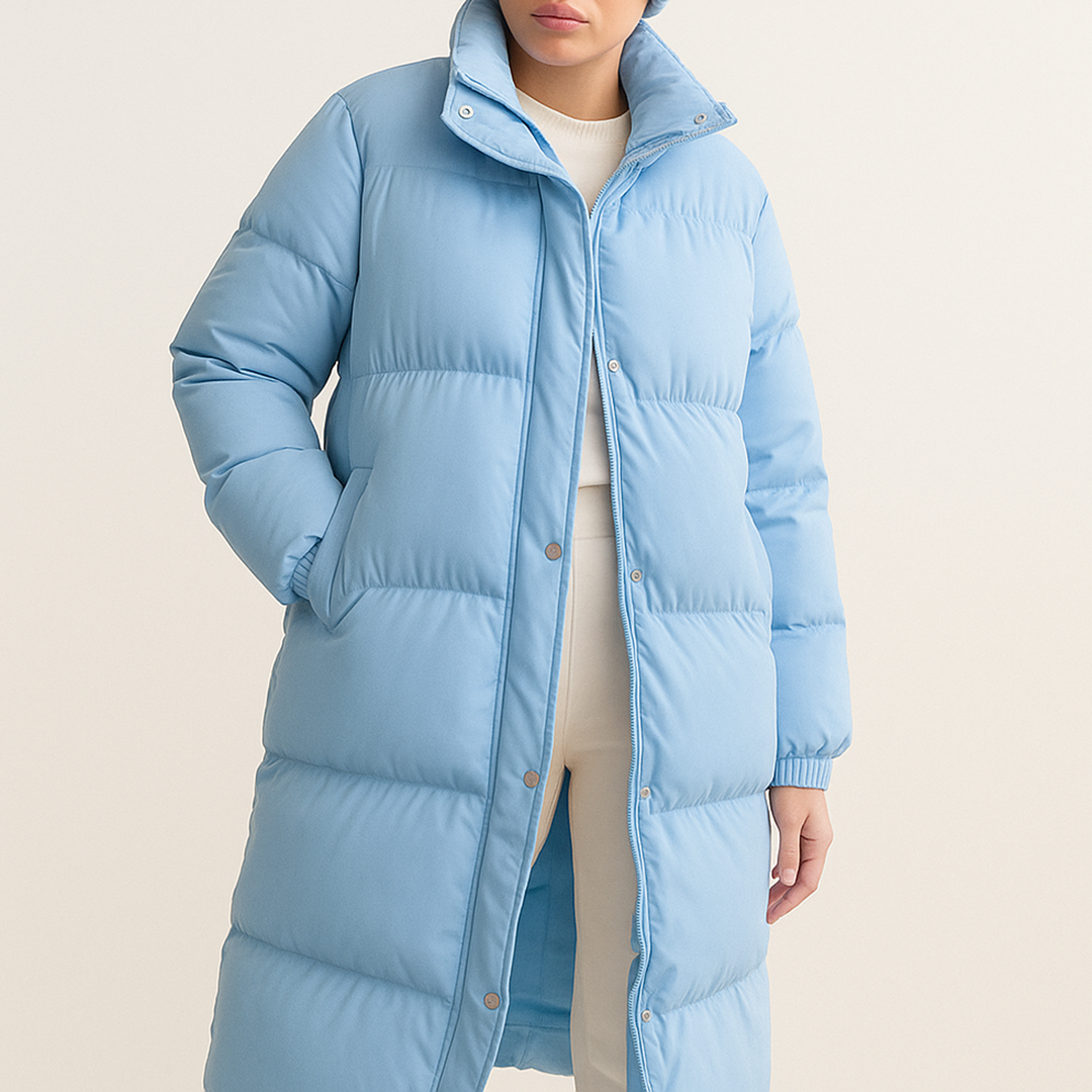 Długi Puchowy Płaszcz Dla Kobiet | Zima