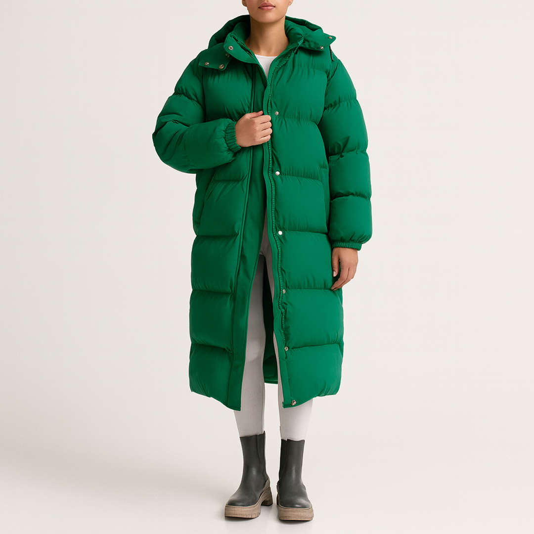 Długi Puchowy Płaszcz Dla Kobiet | Zima