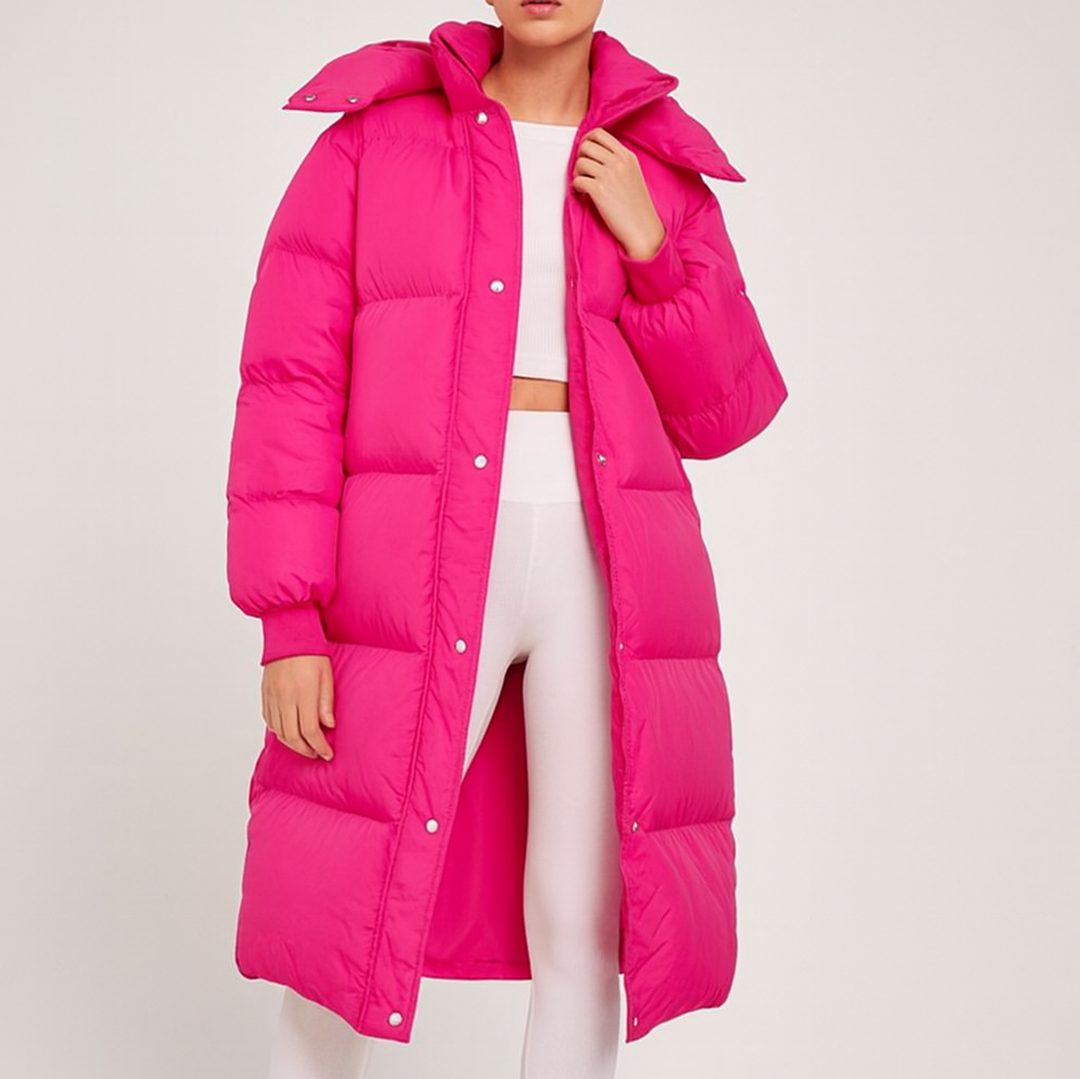Długi Puchowy Płaszcz Dla Kobiet | Zima