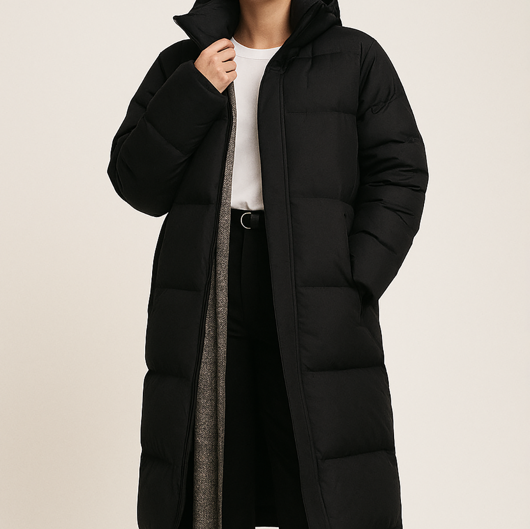 Długi Puchowy Płaszcz Dla Kobiet | Stylowy