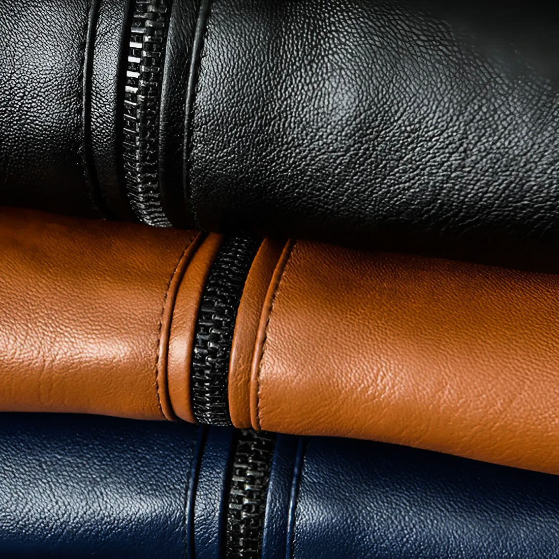 Włoski design z podszewką i wygodną skórzaną kurtką dla mężczyzn