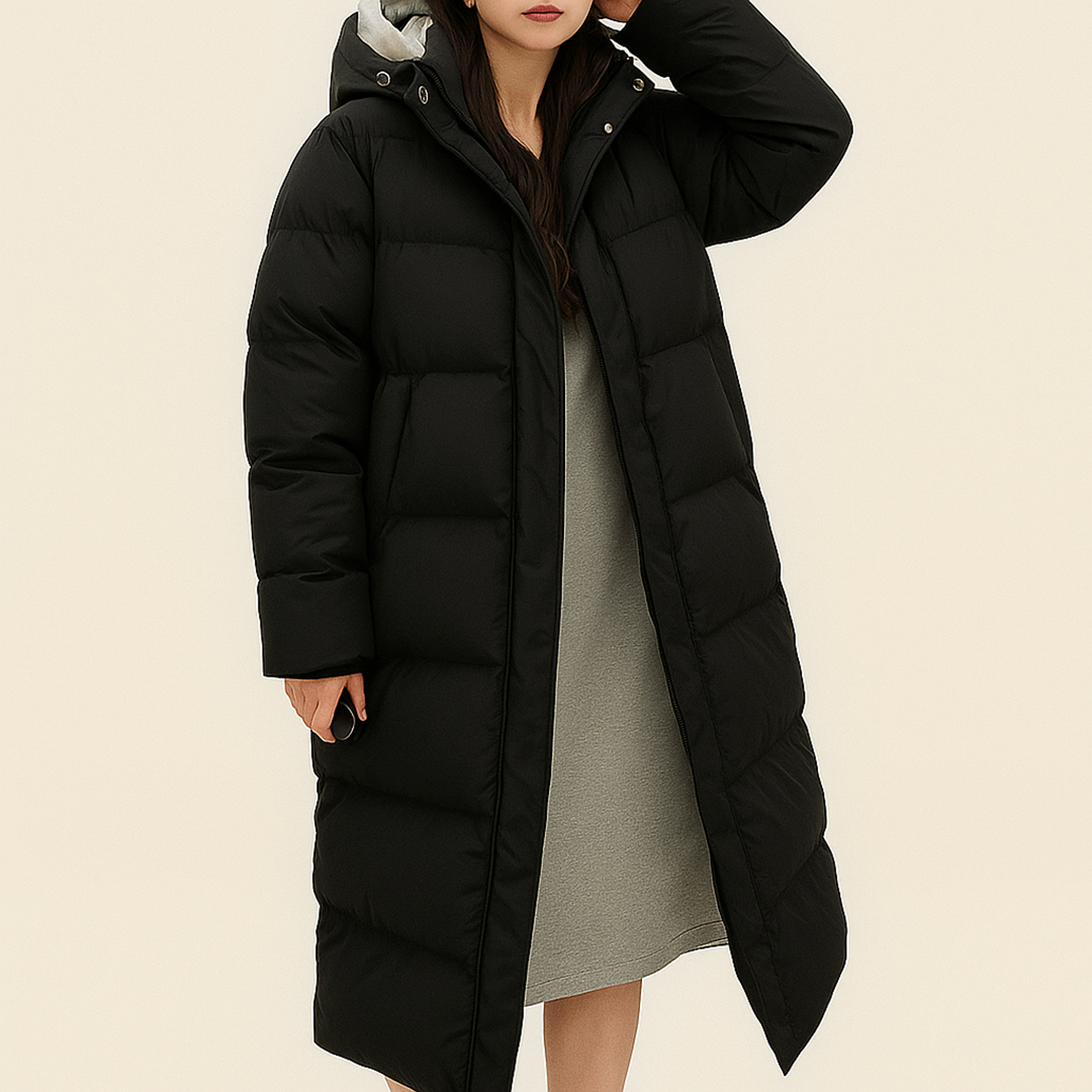 Zimowa Puchowa Kurtka Dla Kobiet | Długi Rękaw