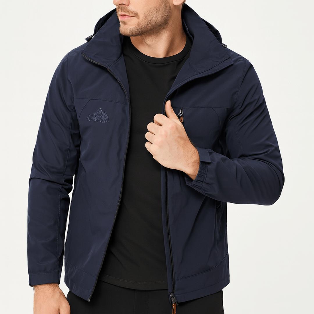 Wodoodporna i wiatroszczelna kurtka zewnętrzna zapinana na zamek