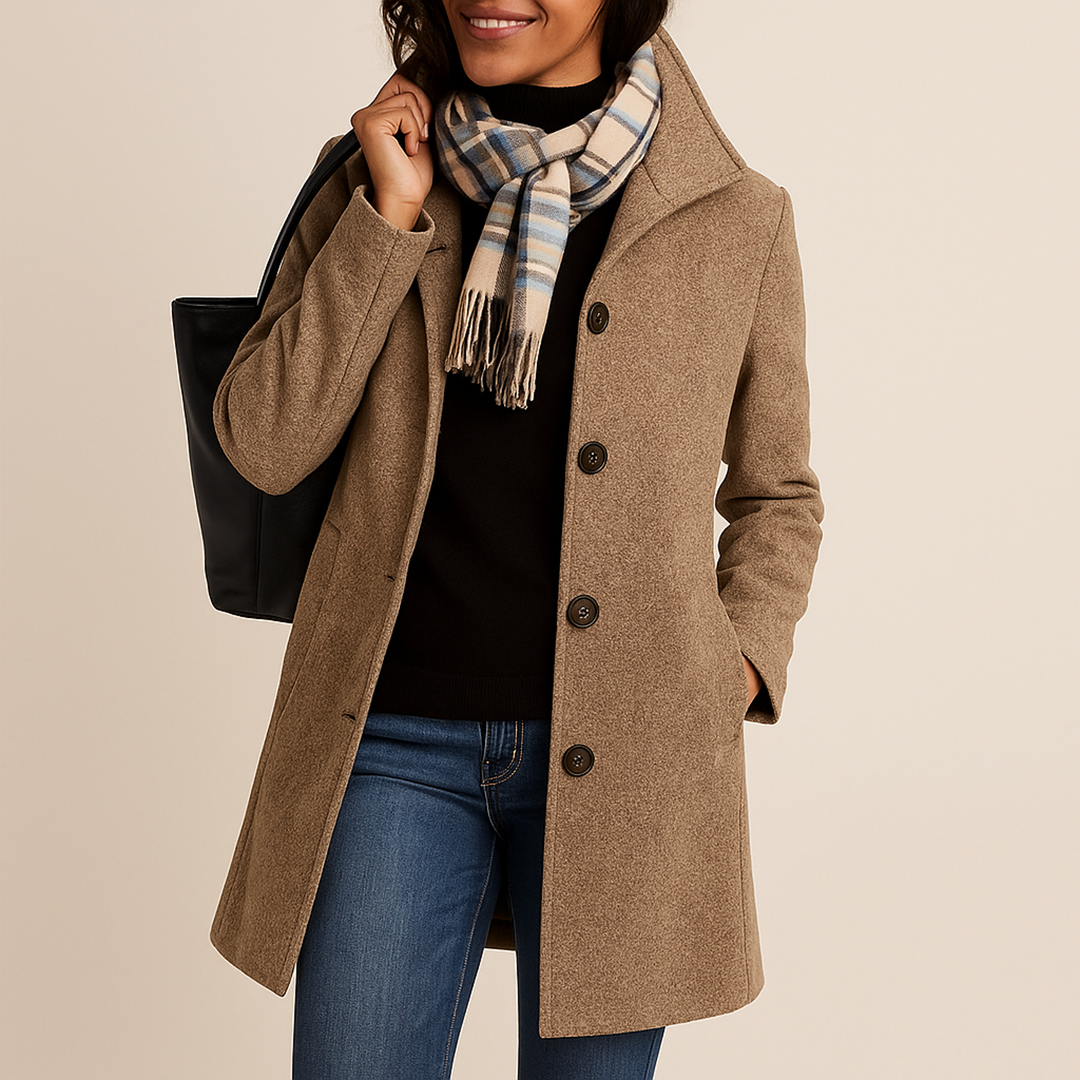 Długi Płaszcz Trencz Dla Kobiet | Zimowy