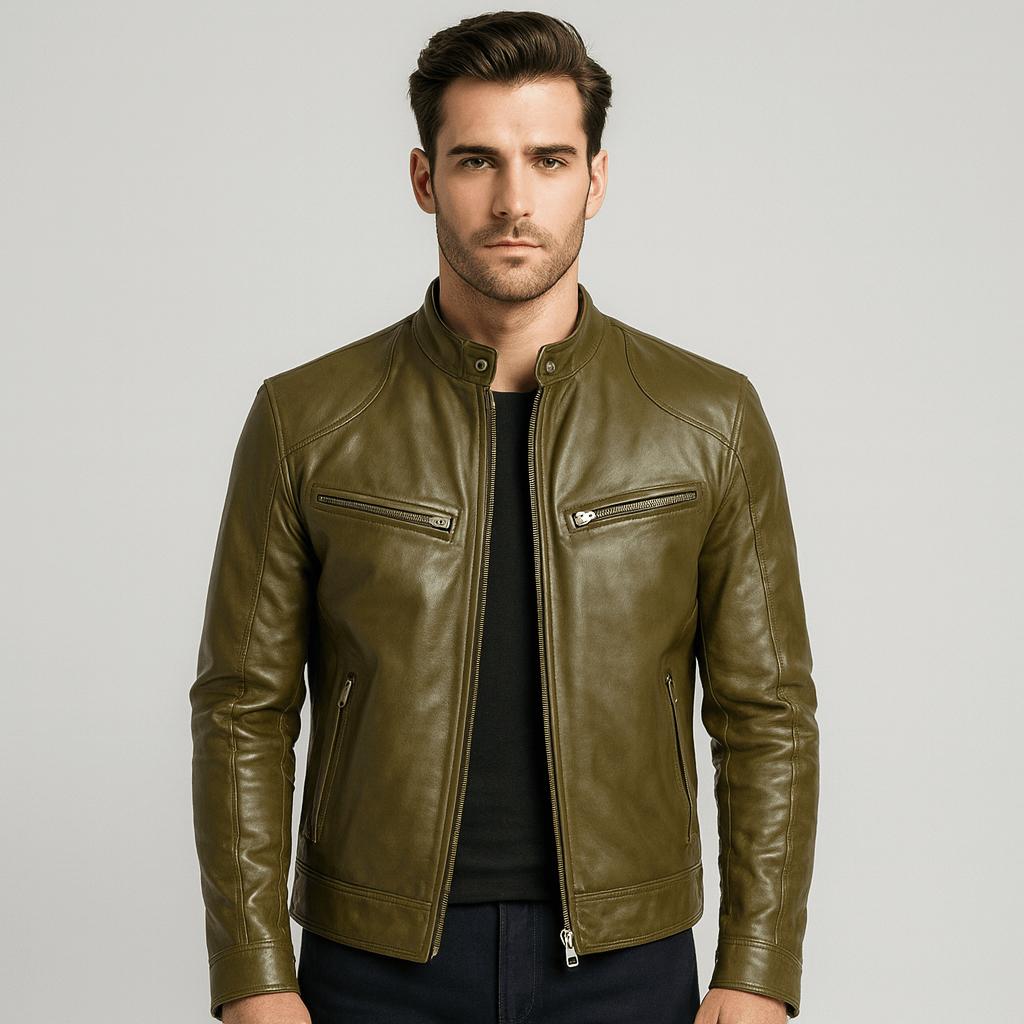 Wysokiej jakości i elegancka skórzana kurtka męska - ponadczasowy design