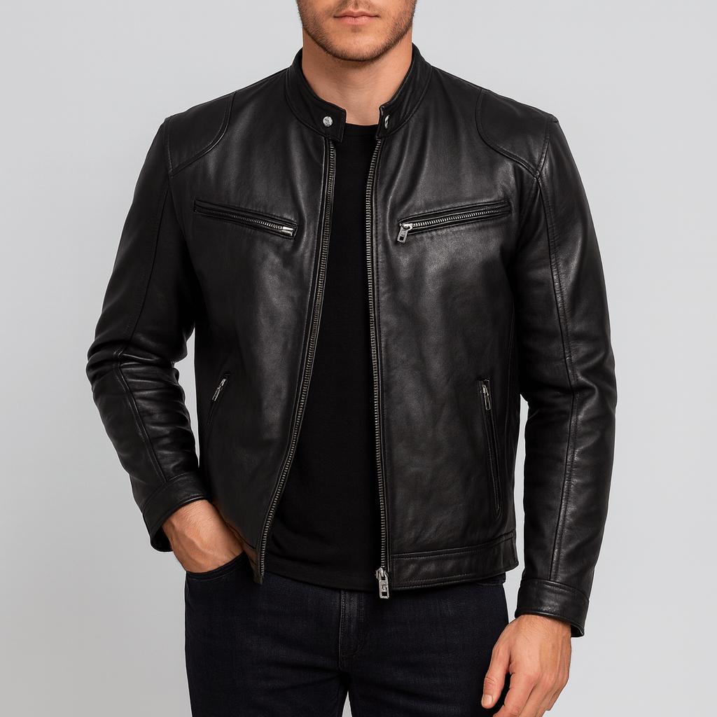 Wysokiej jakości i elegancka skórzana kurtka męska - ponadczasowy design