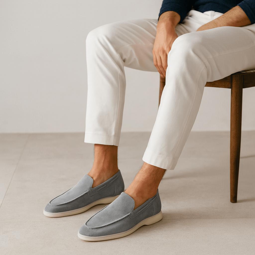 Zamszowe mokasyny wsuwane dla mężczyzn - luksusowa elegancja zamszu