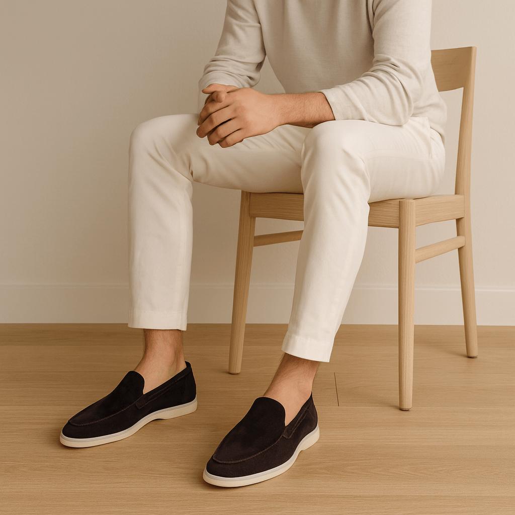 Zamszowe mokasyny wsuwane dla mężczyzn - luksusowa elegancja zamszu