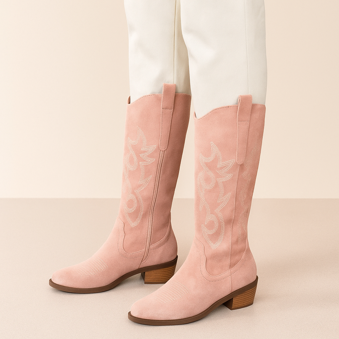 Zamszowe Kozaki Kowbojskie Dla Kobiet | Stylowe