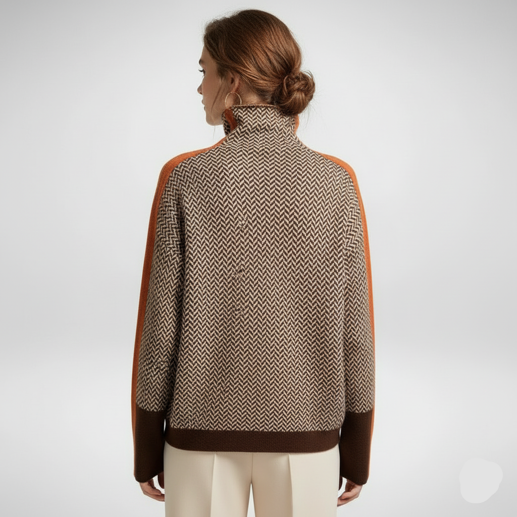 Golf z kontrastującymi paskami